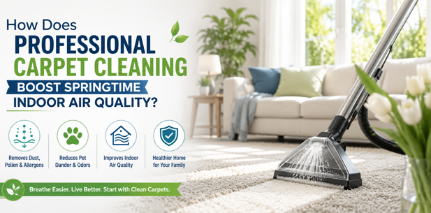 How Does Professional Carpet Cleaning Boost Springtime Indoor Air Quality?